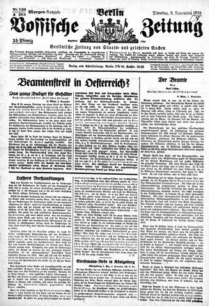 Vossische Zeitung vom 03.11.1925
