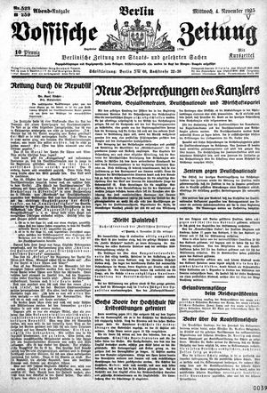 Vossische Zeitung vom 04.11.1925