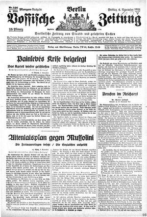 Vossische Zeitung vom 06.11.1925