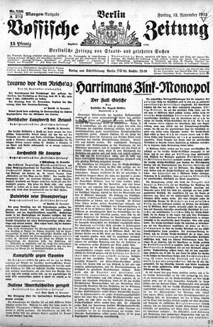 Vossische Zeitung vom 13.11.1925