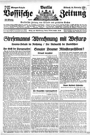 Vossische Zeitung vom 25.11.1925
