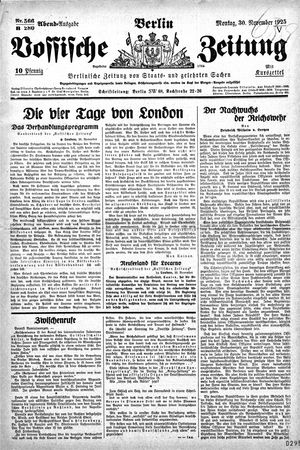Vossische Zeitung vom 30.11.1925