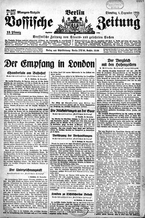 Vossische Zeitung vom 01.12.1925