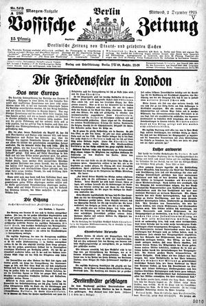 Vossische Zeitung vom 02.12.1925