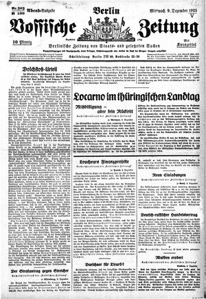 Vossische Zeitung on Dec 9, 1925
