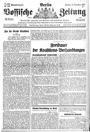 Vossische Zeitung on Dec 11, 1925