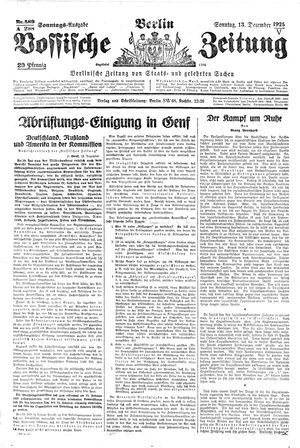 Vossische Zeitung on Dec 13, 1925