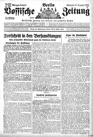 Vossische Zeitung on Dec 16, 1925