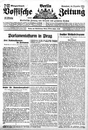 Vossische Zeitung vom 19.12.1925
