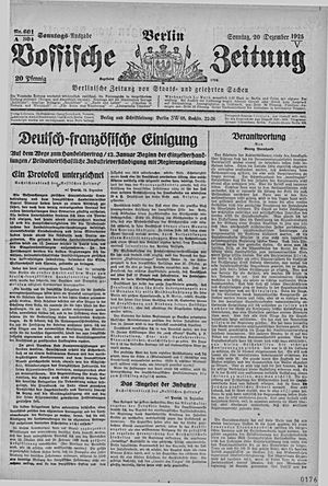 Vossische Zeitung vom 20.12.1925