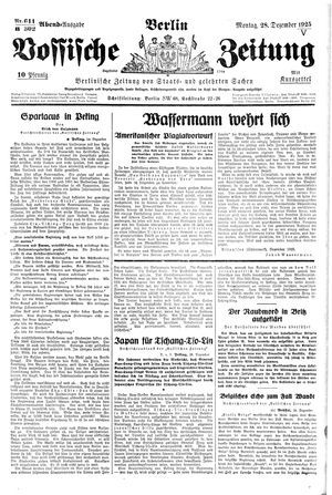 Vossische Zeitung vom 28.12.1925