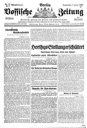 Vossische Zeitung on Jan 7, 1926