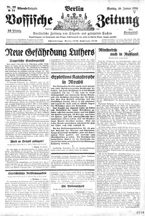 Vossische Zeitung vom 18.01.1926