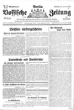 Vossische Zeitung vom 19.01.1926