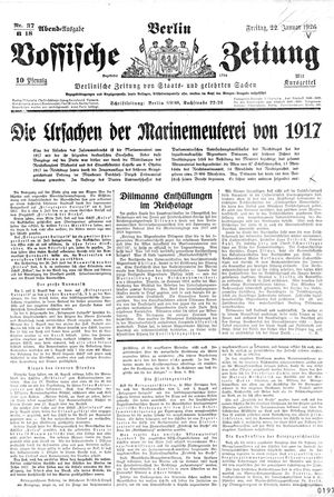 Vossische Zeitung vom 22.01.1926