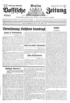 Vossische Zeitung vom 24.01.1926