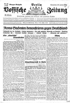 Vossische Zeitung vom 30.01.1926
