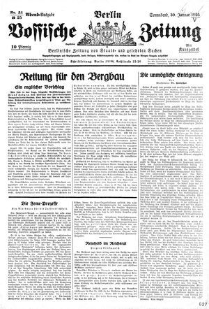 Vossische Zeitung on Jan 30, 1926