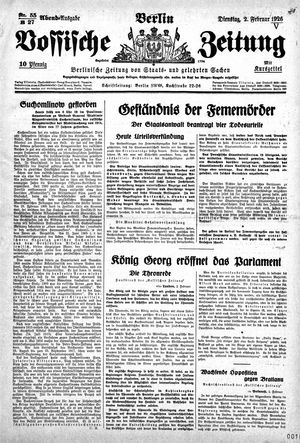 Vossische Zeitung vom 02.02.1926