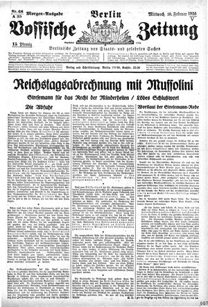 Vossische Zeitung vom 10.02.1926