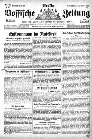 Vossische Zeitung on Feb 13, 1926