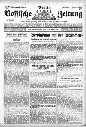 Vossische Zeitung vom 17.02.1926