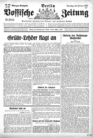 Vossische Zeitung on Feb 23, 1926