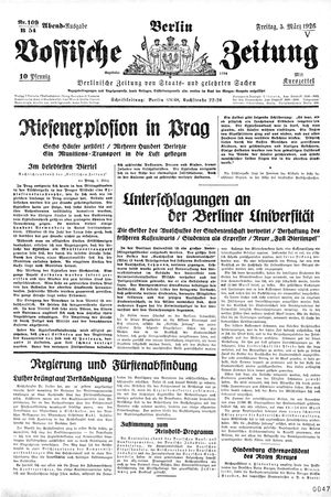 Vossische Zeitung on Mar 5, 1926