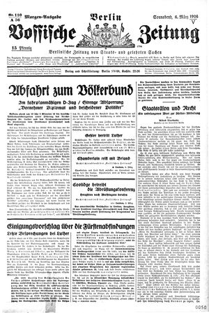 Vossische Zeitung on Mar 6, 1926