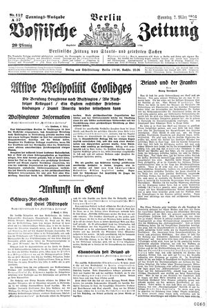 Vossische Zeitung vom 07.03.1926