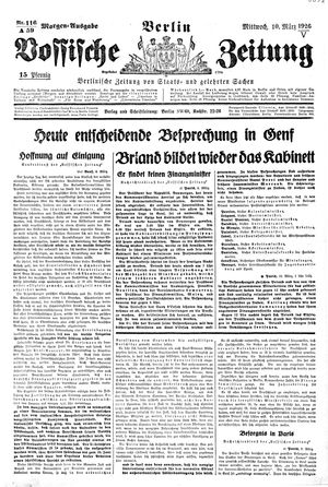 Vossische Zeitung vom 10.03.1926