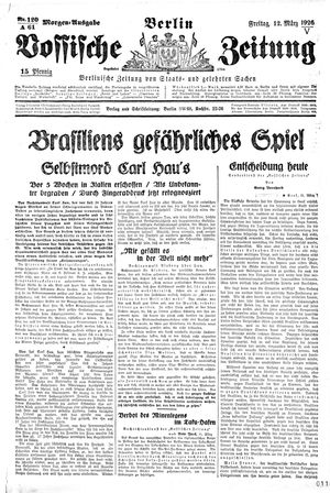 Vossische Zeitung on Mar 12, 1926