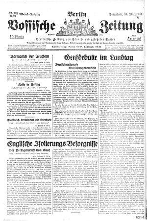 Vossische Zeitung vom 20.03.1926