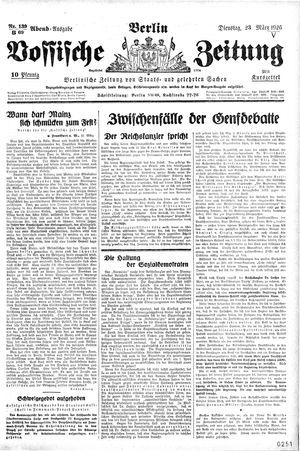 Vossische Zeitung vom 23.03.1926