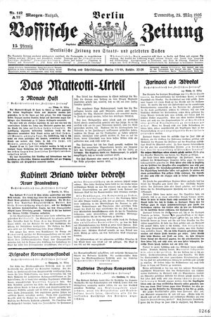 Vossische Zeitung vom 25.03.1926