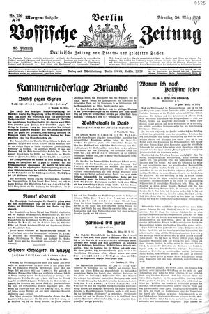 Vossische Zeitung vom 30.03.1926