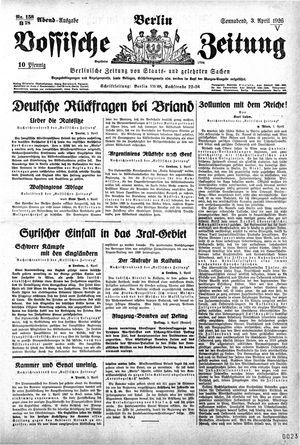 Vossische Zeitung vom 03.04.1926