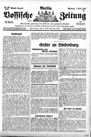 Vossische Zeitung vom 07.04.1926