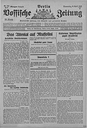 Vossische Zeitung on Apr 8, 1926