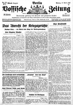 Vossische Zeitung on Apr 12, 1926