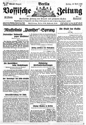 Vossische Zeitung vom 16.04.1926