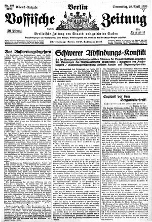 Vossische Zeitung vom 22.04.1926