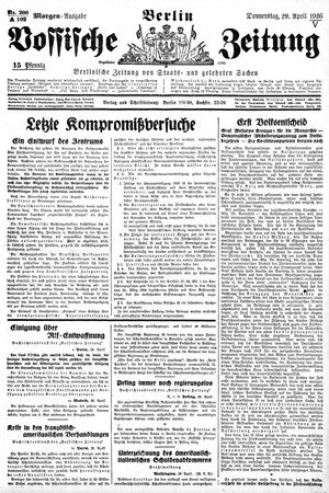 Vossische Zeitung vom 29.04.1926