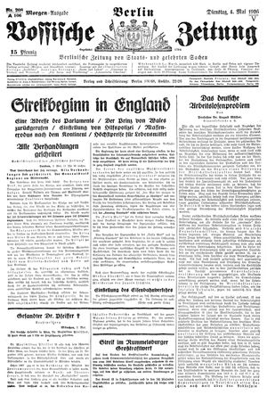 Vossische Zeitung vom 04.05.1926