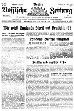 Vossische Zeitung vom 04.05.1926