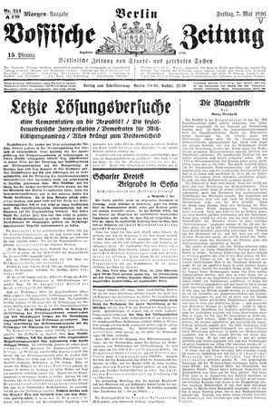 Vossische Zeitung vom 07.05.1926