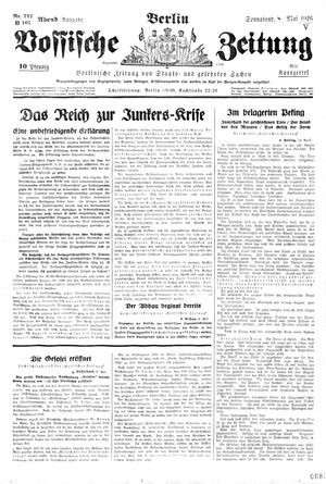 Vossische Zeitung on May 8, 1926