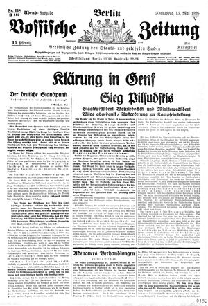 Vossische Zeitung vom 15.05.1926
