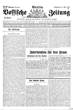 Vossische Zeitung vom 22.05.1926