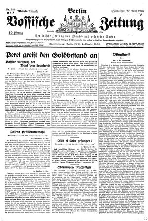Vossische Zeitung vom 22.05.1926